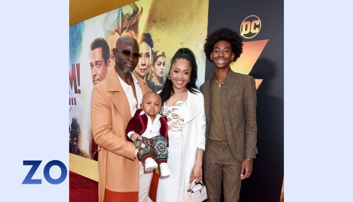 Djimon Hounsou, Fela Hounsou, Ri'za Marie and Kenzo Lee Hounsou