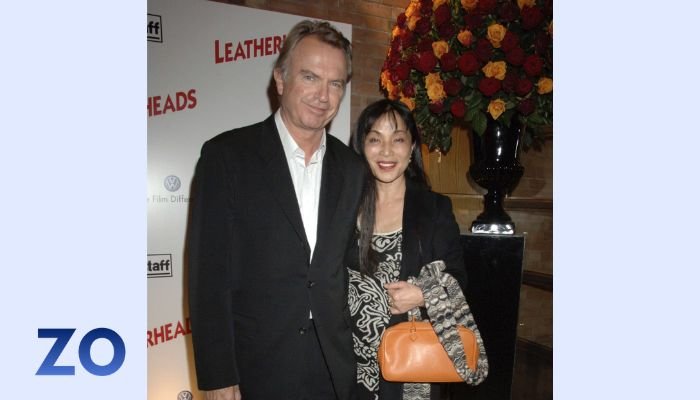 Sam Neill with wife Noriko Watanabe
